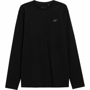 4F LONGSLEEVE Pánské triko s dlouhým rukávem, černá, veľkosť XL