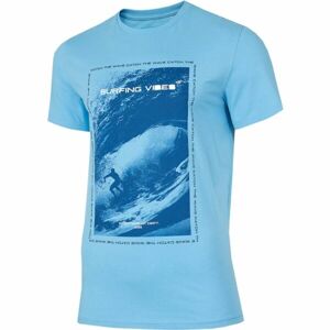 4F MEN'S T-SHIRT Pánské tričko, světle modrá, velikost XL