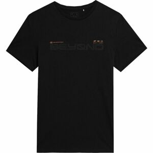 4F T-SHIRT PRINT Pánské triko, černá, veľkosť M