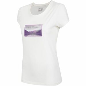 4F WOMEN'S T-SHIRT Dámské tričko, bílá, velikost XL