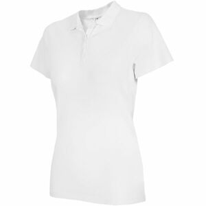 4F WOMEN'S T-SHIRT Dámské tričko s límečkem, bílá, velikost