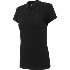 4F WOMEN'S T-SHIRT Dámské tričko s límečkem, černá, velikost S