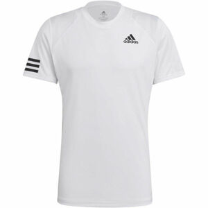 adidas CLUB 3 STRIPES TENNIS T-SHIRT Pánské tenisové tričko, Bílá,Černá, velikost