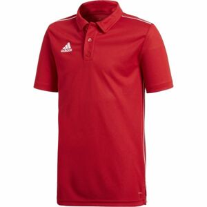 adidas CORE18 POLO Y červená 152 - Chlapecké polo tričko