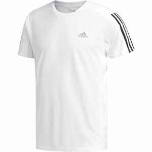 adidas RUN IT TEE 3S M Pánské sportovní tričko, bílá, velikost S