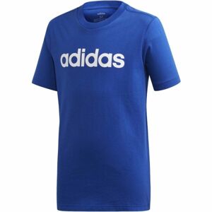 adidas ESSENTIALS LINEAR T-SHIRT Chlapecké triko, Modrá,Bílá, velikost