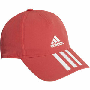 adidas 3-STRIPES BASEBALL CAP Sportovní kšiltovka, červená, veľkosť adult