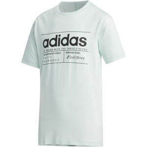 adidas YB BB T Chlapecké tričko, Světle zelená,Černá, velikost 164