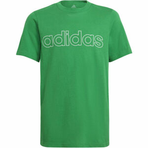 adidas LIN TEE Chlapecké tričko, Zelená,Bílá, velikost
