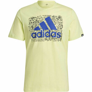 adidas DDLBMB L TEE Pánské tričko, Žlutá,Modrá,Černá, velikost