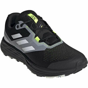 adidas TERREX TWO FLOW Pánská běžecká obuv, Černá,Šedá,Reflexní neon, velikost 41 1/3