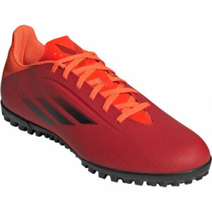 adidas X SPEEDFLOW.4 TF Pánské turfy, Červená,Oranžová,Černá, velikost 42