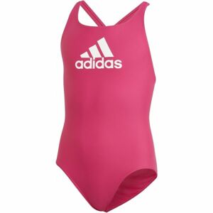 adidas YA BOS SUIT Dívčí plavky, růžová, velikost 128