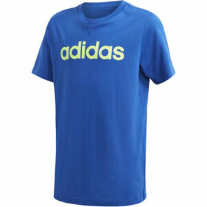 adidas YB E LIN TEE Chlapecké triko, modrá, velikost 152