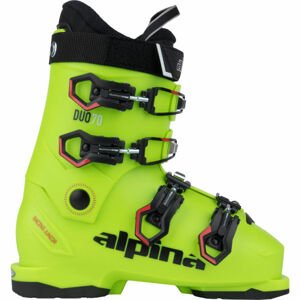 Alpina DUO 70 Juniorská obuv na sjezdové lyžování, reflexní neon, velikost 24