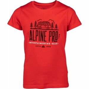 ALPINE PRO ANSOMO Chlapecké tričko, červená, velikost 116-122