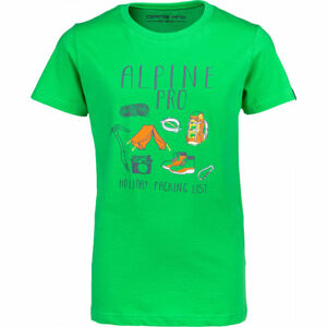 ALPINE PRO SABLO Dětské triko, Zelená, velikost 104-110