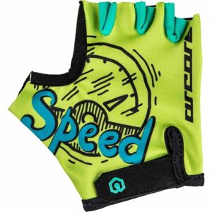 Arcore LUKE Dětské cyklistické rukavice, reflexní neon, velikost 8