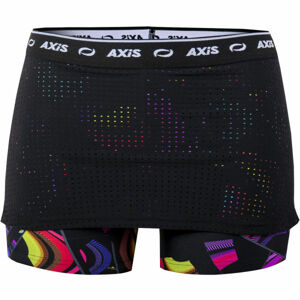 Axis FITNESS SKIRT/SHORTS 2IN1 GIRL Dívčí fitness šortky se sukní 2 v 1, Černá,Mix, velikost