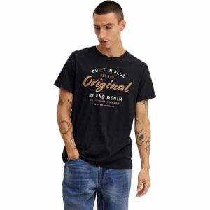 BLEND REGULAR FIT Pánské tričko, černá, veľkosť S
