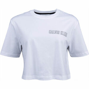 Calvin Klein CROPPED SHORT SLEEVE T-SHIRT Dámské tričko, Bílá,Černá, velikost S