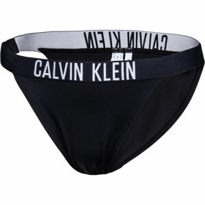Calvin Klein HIGH RISE TANGA Dámský spodní díl plavek, Černá,Bílá, velikost L