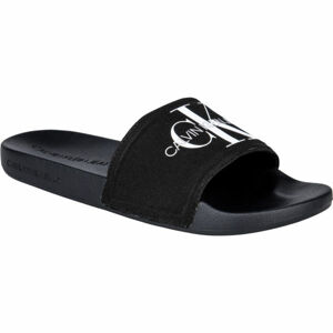 Calvin Klein SLIDE MONOGRAM CO Pánské pantofle, černá, veľkosť 42