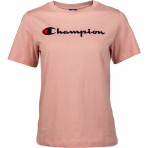 Champion CREWNECK T-SHIRT růžová L - Dámské tričko