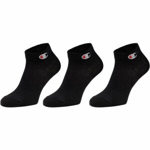 Champion 3PK QUARTER SOCKS  Unisexové ponožky, černá, veľkosť 43-46