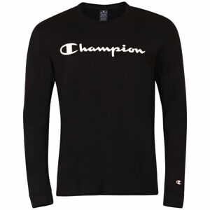 Champion CREWNECK LONG SLEEVE T-SHIRT Pánské tričko s dlouhým rukávem, černá, velikost L