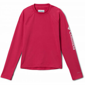Columbia SANDY SHORES LONG SLEEVE SUNGUARD Dětské triko, červená, velikost M