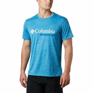 Columbia TRINITY TRAIL GRAPHIC TEE modrá L - Pánské sportovní triko