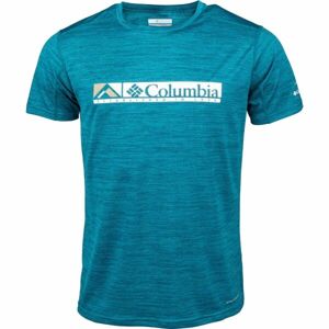 Columbia ALPINE CHILL ZERO GRAPHIC TEE Pánské funkční tričko, modrá, velikost S