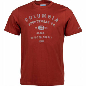 Columbia M PATH LAKE GRAPHIC TEE Pánské triko, Červená,Bílá, velikost