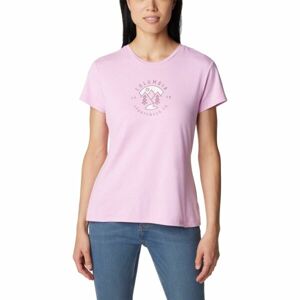 Columbia SLOAN RIDGE™ GRAPHIC SS TEE Dámské tričko, růžová, velikost