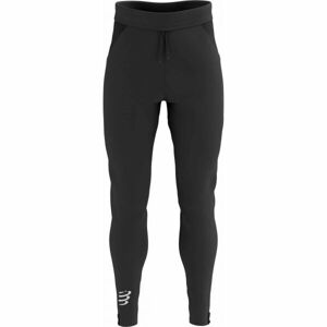 Compressport HYBRID SEAMLESS HURRICANE PANTS Pánské větruodolné běžecké kalhoty, černá, velikost L