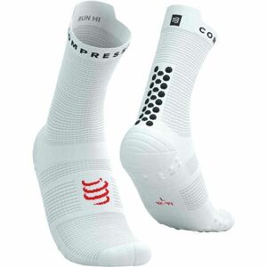 Compressport PRO RACING SOCKS V4.0 RUN HIGH Běžecké ponožky, bílá, veľkosť T1