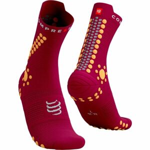 Compressport PRO RACING SOCKS v4.0 TRAIL Běžecké ponožky, červená, veľkosť T3