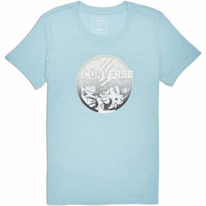 Converse FLORAL COLLAGE CREW TEE šedá S - Dámské tričko