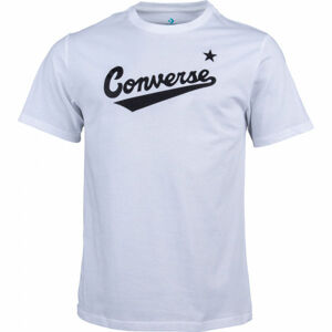 Converse CENTER FRONT LOGO TEE Pánské triko, bílá, velikost L