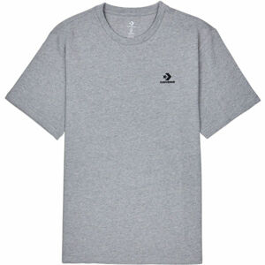 Converse LEFT CHEST SM STAR CHEVRON TEE Pánské tričko, šedá, velikost S