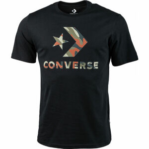 Converse CAMO FILL GRAPPHIC TEE Pánské tričko, Černá,Mix, velikost L