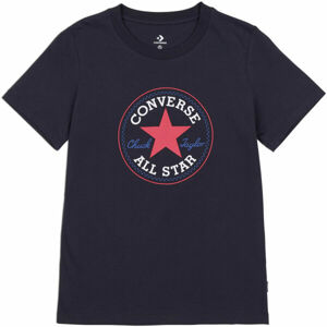 Converse CHUCK TAYLOR ALL STAR PATCH TEE Dámské tričko, Černá,Bílá, velikost L