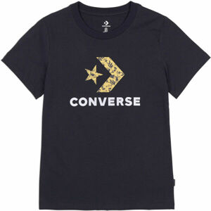 Converse FLORAL STAR CHEVRON GRAPPHIC TEE Dámské tričko, černá, velikost L