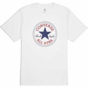 Converse STANDARD FIT CENTER FRONT CHUCK PATCH CORE TEE Pánské tričko, bílá, velikost M