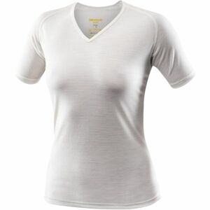 Devold BREEZE T-SHIRT V-NECK W bílá XS - Dámské vlněné triko