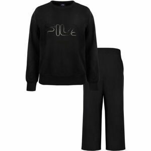 Fila IN COTTON BRUSHED FLEECE Dámské pyžamo, černá, veľkosť L