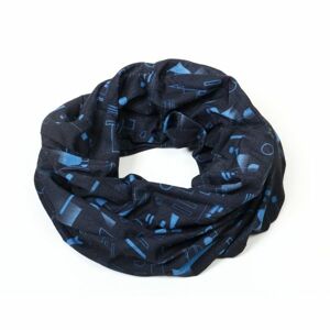 Finmark MULTIFUNKČNÍ ŠÁTEK Multifunkční šátek, Modrá,Tmavě modrá,Bílá, velikost