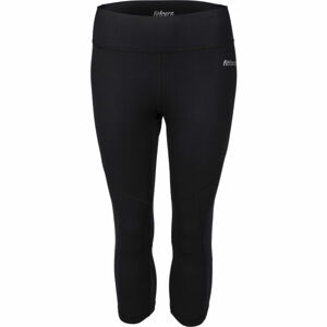 Fitforce SLOANE Dámské 3/4 fitness kalhoty, Černá,Bílá, velikost L