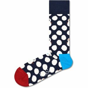 HAPPY SOCKS BIG DOT SNOWMAN Klasické ponožky, tmavě modrá, velikost 36-40